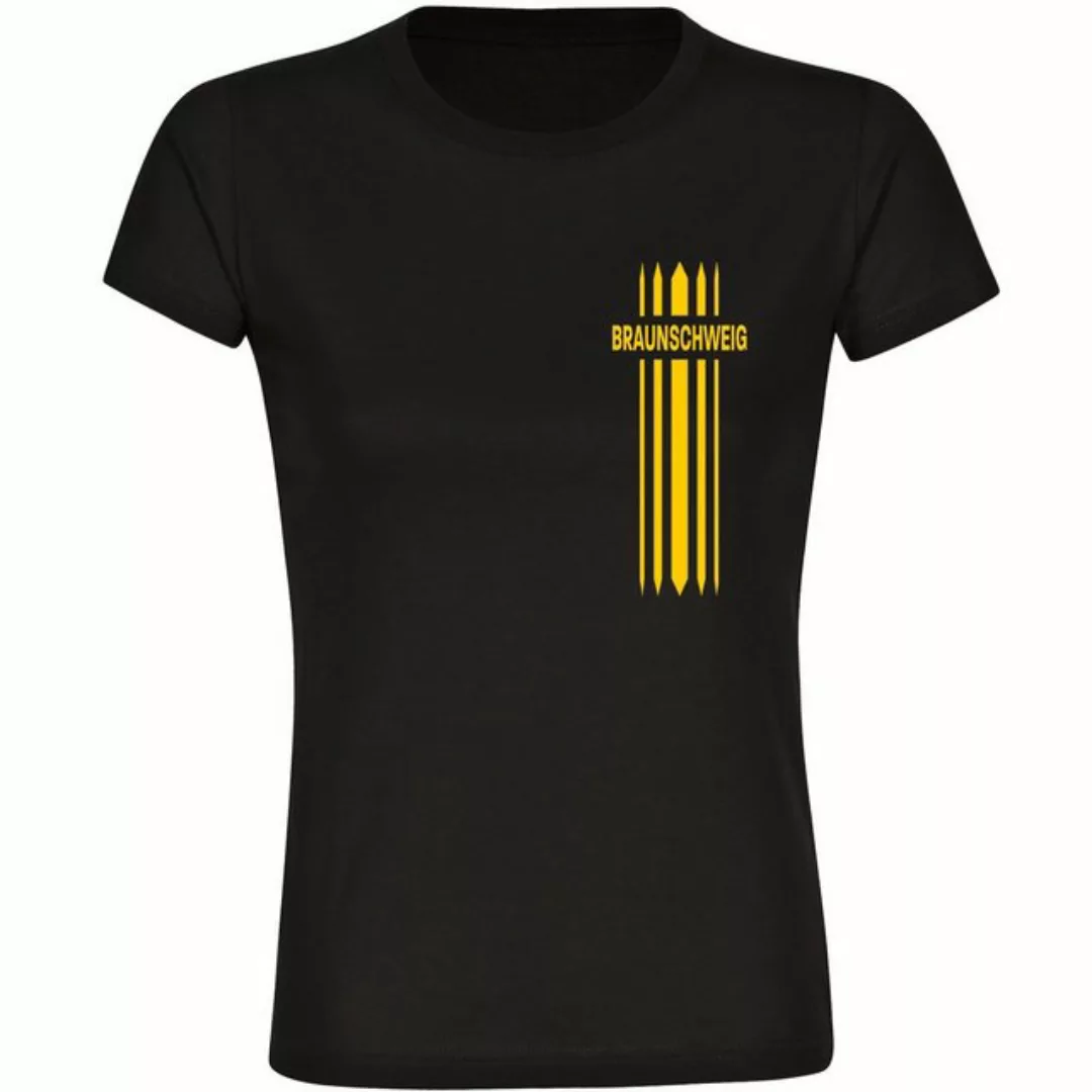 multifanshop T-Shirt Damen Braunschweig - Streifen - Frauen günstig online kaufen