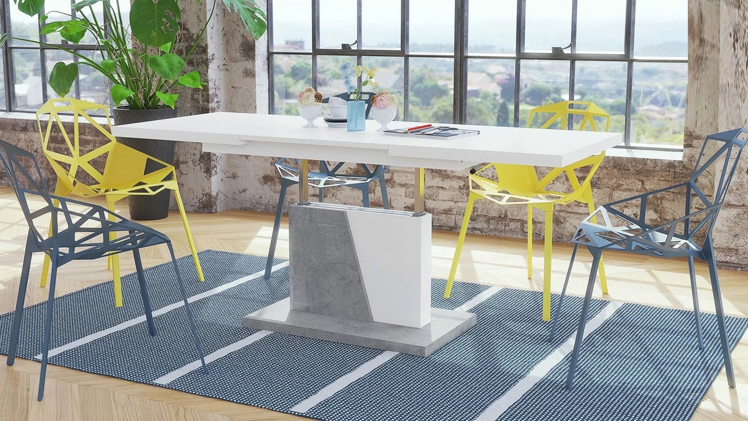 Mazzoni Couchtisch Grand Noir Weiß / günstig online kaufen