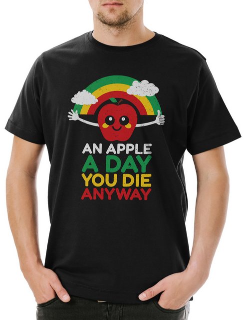 Urban Backwoods Print-Shirt An Apple A Day You Die Anyway Herren T-Shirt Ob günstig online kaufen