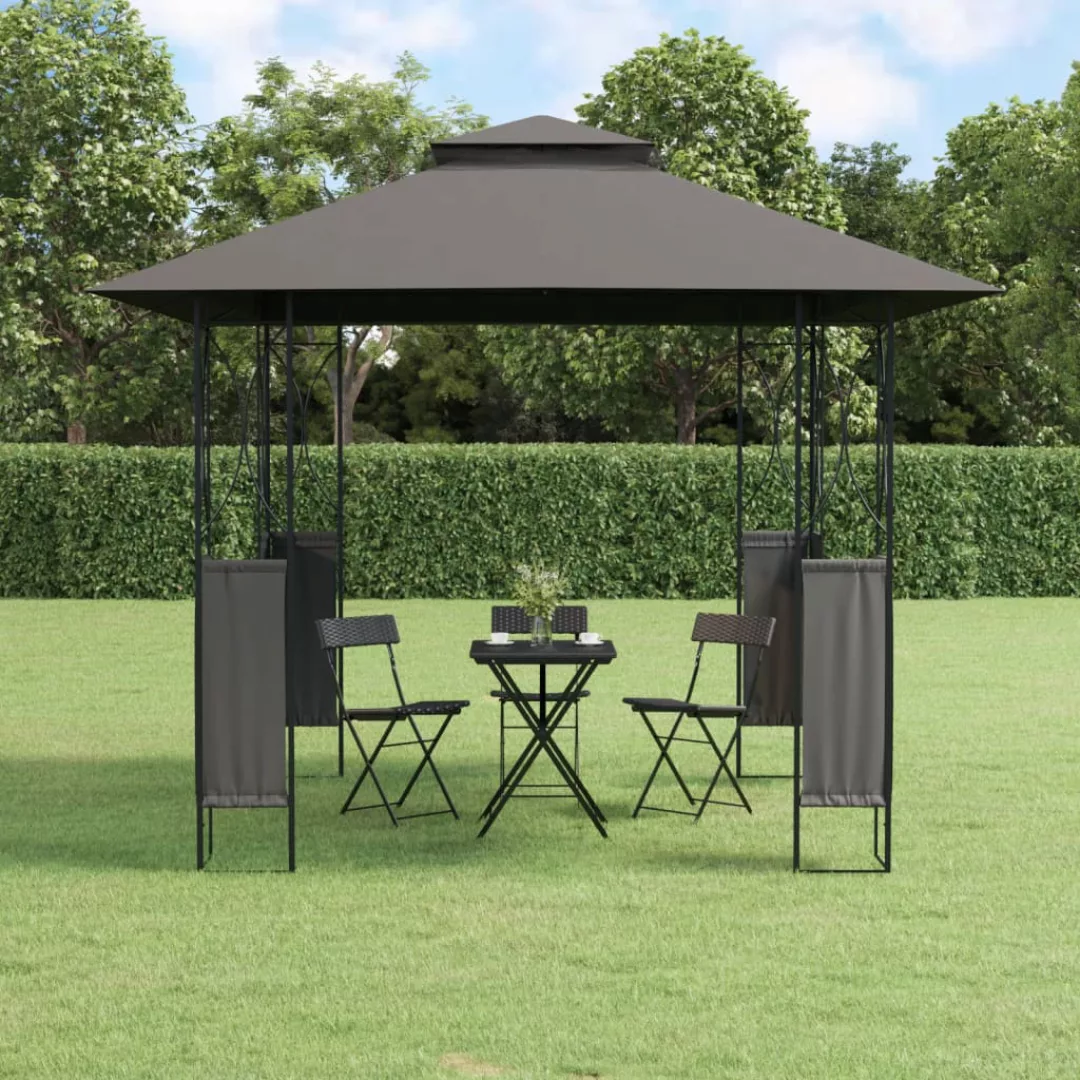 Vidaxl Pavillon Mit Dach Anthrazit 300x300x270 Cm Stahl günstig online kaufen