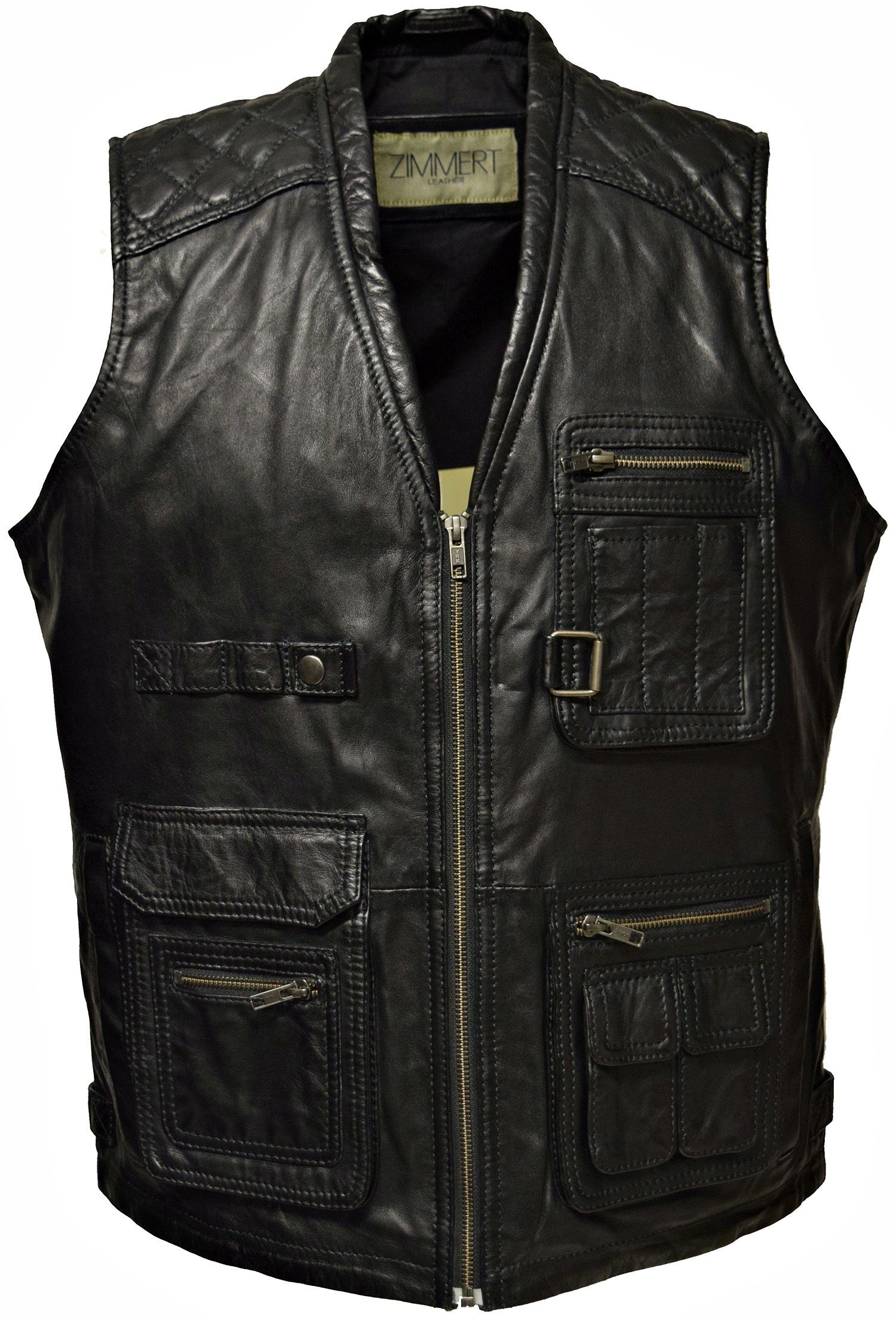 Zimmert Leather Lederweste Nilo praktische Fronttaschen günstig online kaufen