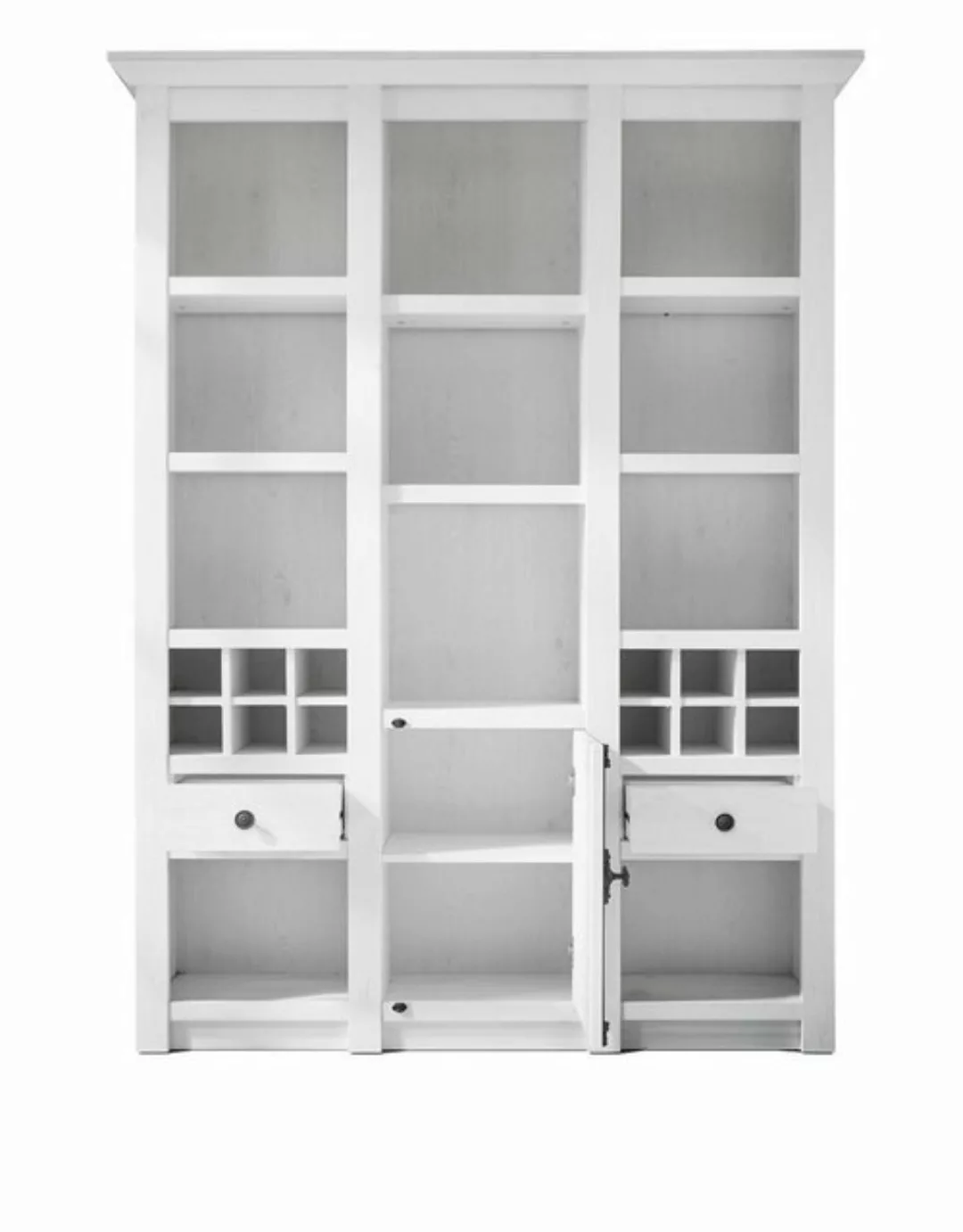 Furn.Design Buffet Hooge (Buffetschrank in Pinie weiß Landhaus, 147 x 207 c günstig online kaufen