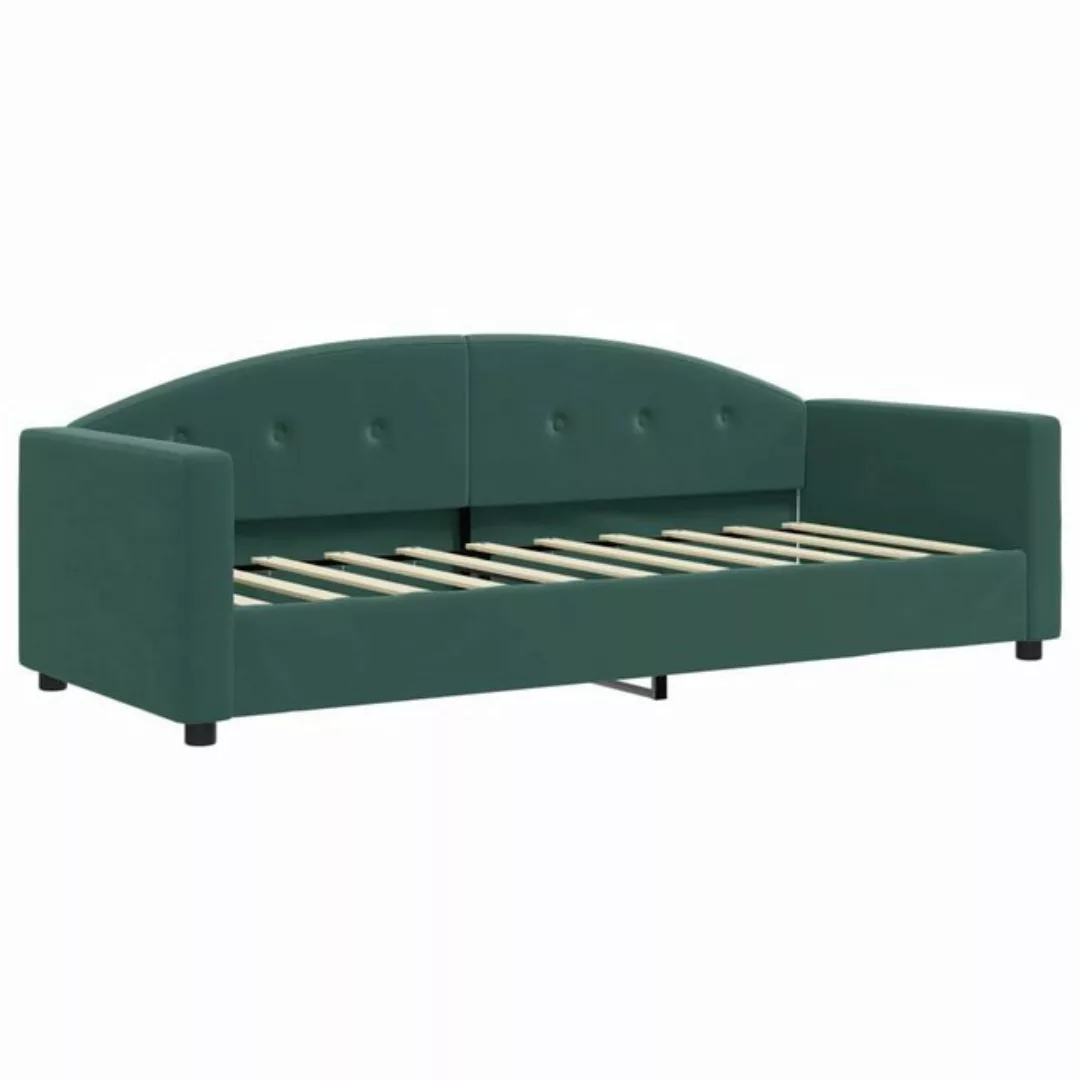 vidaXL Bett Tagesbett Dunkelgrün 80x200 cm Samt günstig online kaufen