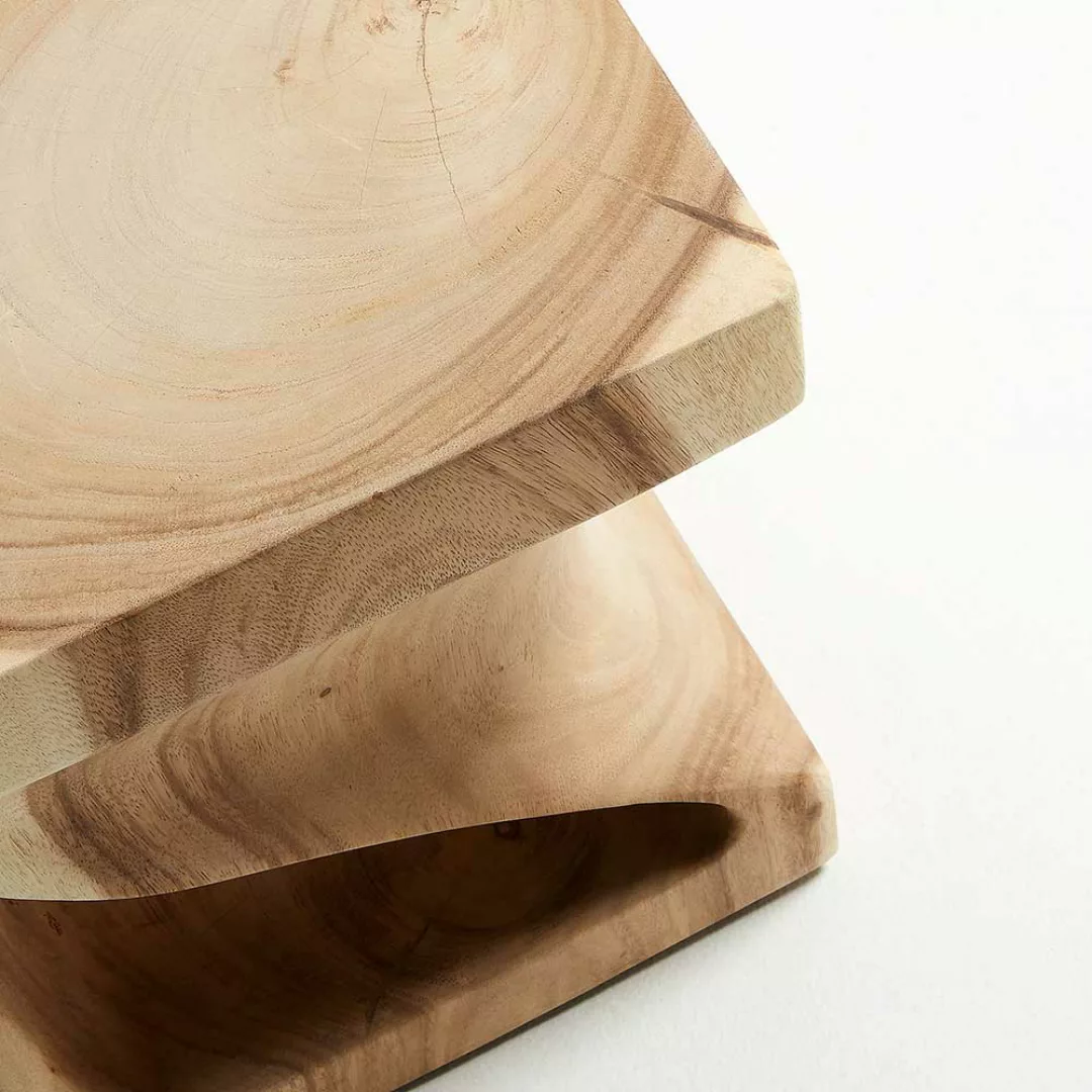 Außergewöhnlicher Beistelltisch aus Mungur Massivholz handgearbeitet günstig online kaufen