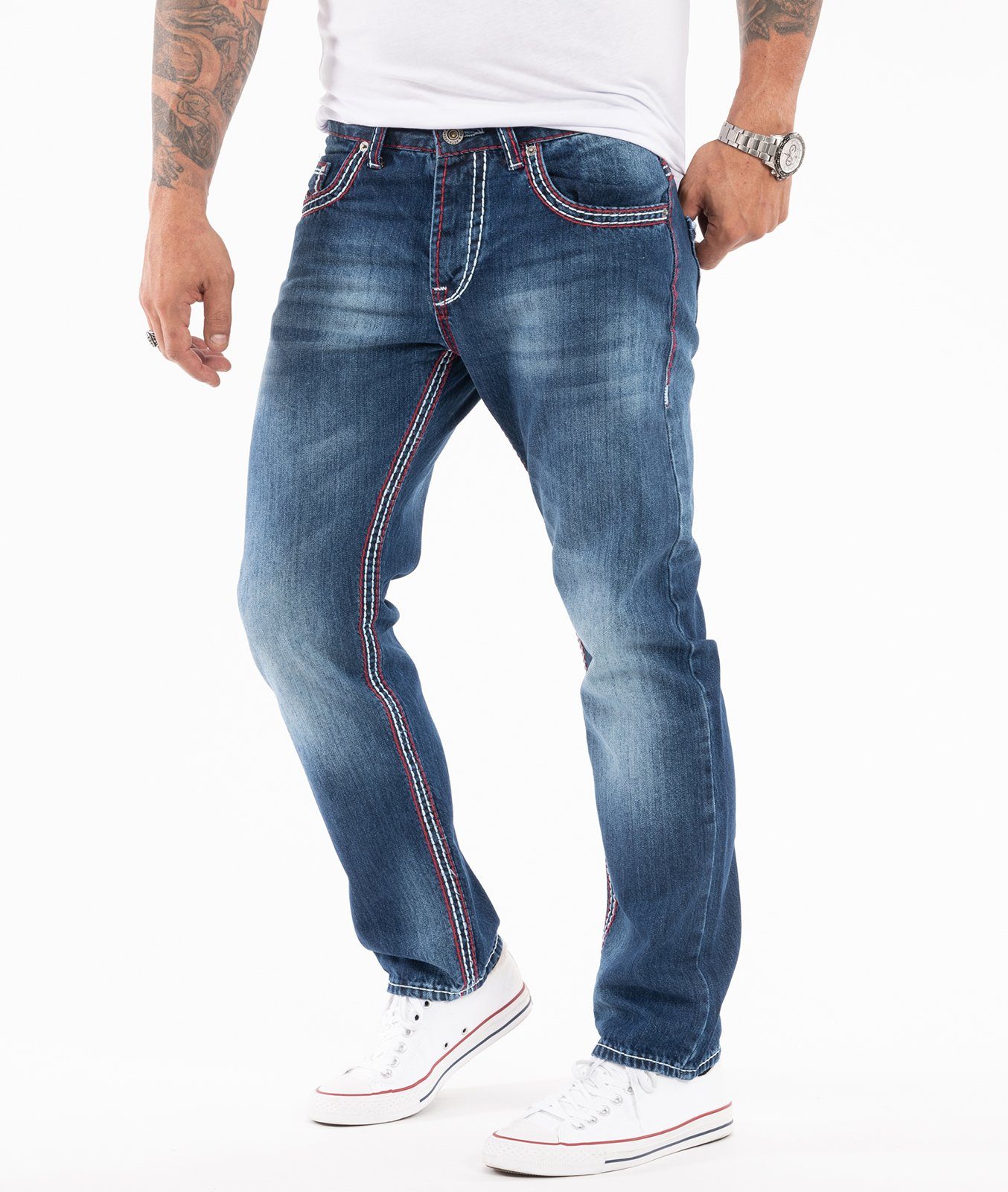 Rock Creek Straight-Jeans Herren Jeans dicke günstig online kaufen