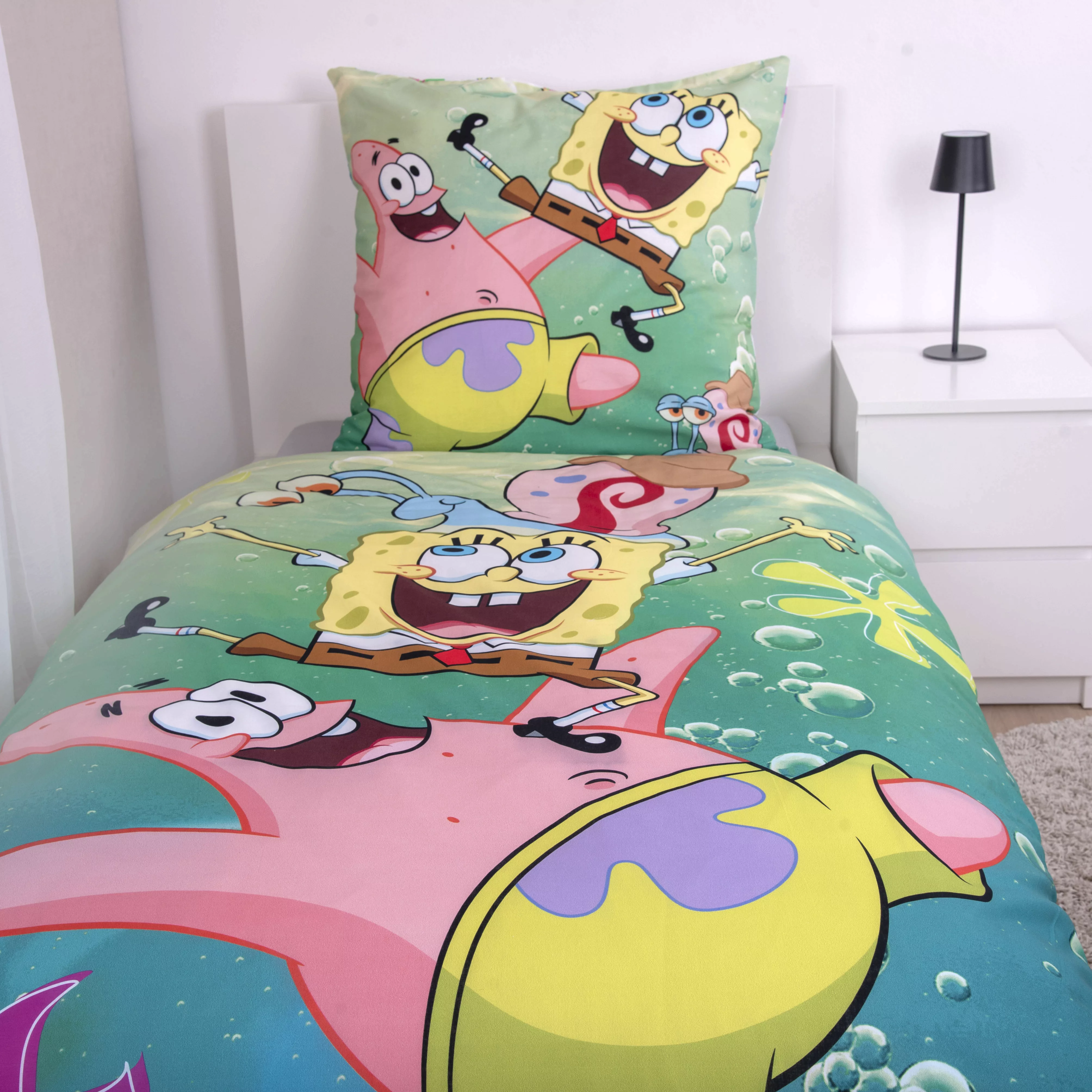 Baumwoll Wende Bettwäsche SpongeBob Renforce Multi Baumwolle B/L: ca. 135x2 günstig online kaufen