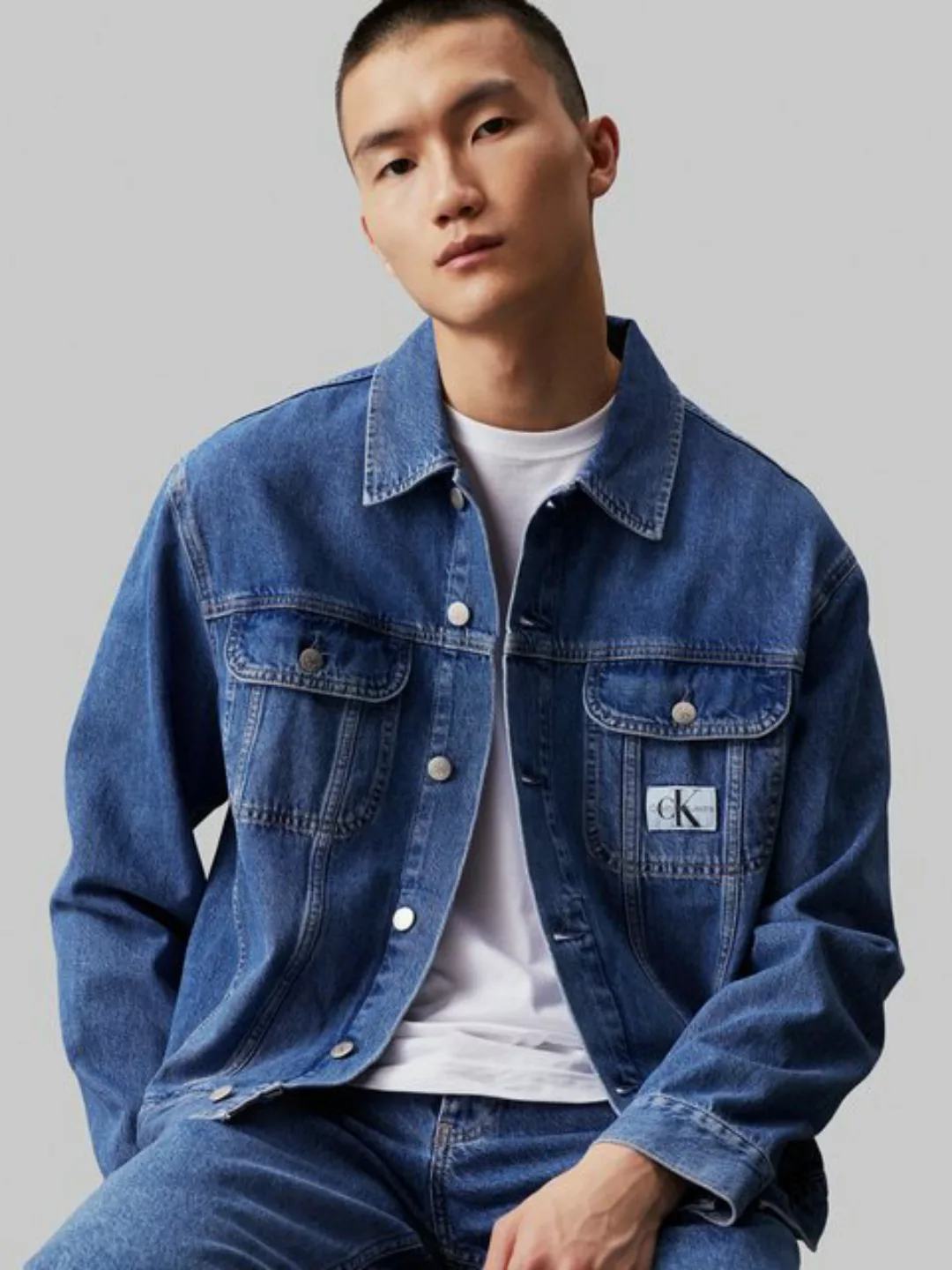Calvin Klein Jeans Jeansjacke REGULAR 90's DENIM JACKET mit Logopatch günstig online kaufen