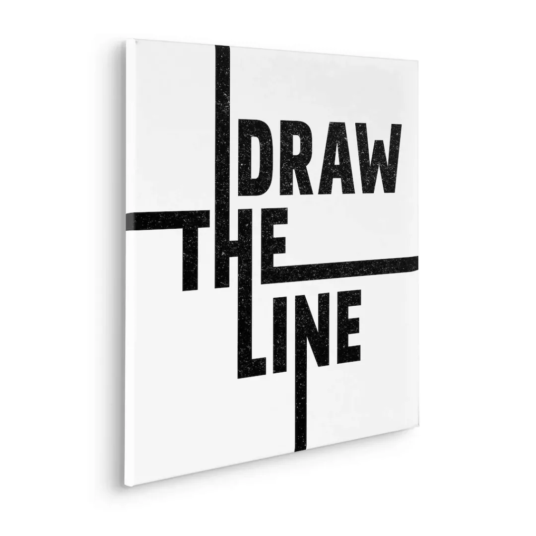 Komar Leinwandbild "Typo Draw the Line", (1 St.), 60x60 cm (Breite x Höhe), günstig online kaufen