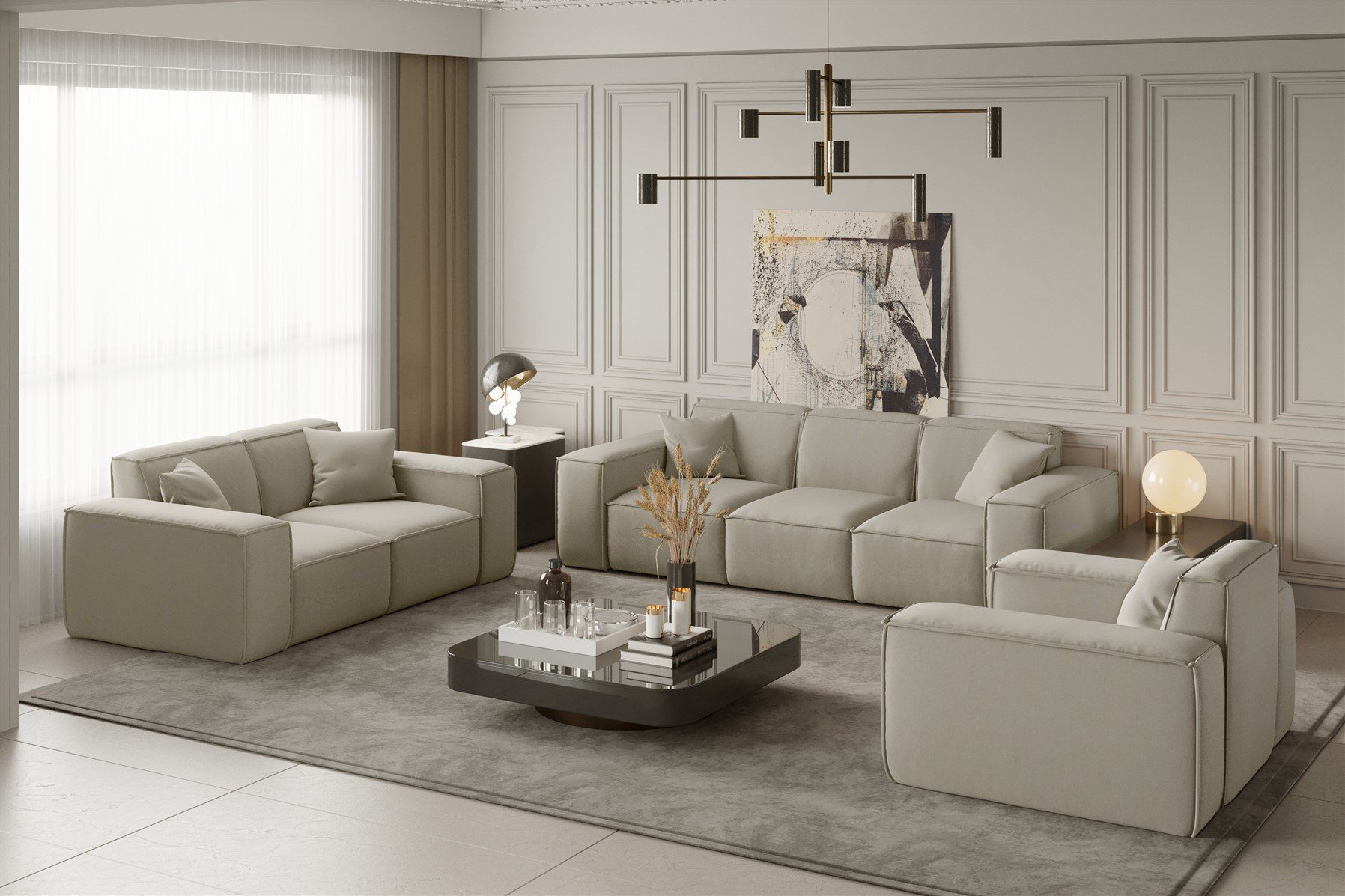 Fun Möbel Polstergarnitur Sofaset Designersofa CELES günstig online kaufen