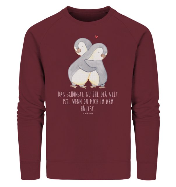 Mr. & Mrs. Panda Longpullover Größe L Pinguine Kuscheln - Burgundy - Gesche günstig online kaufen