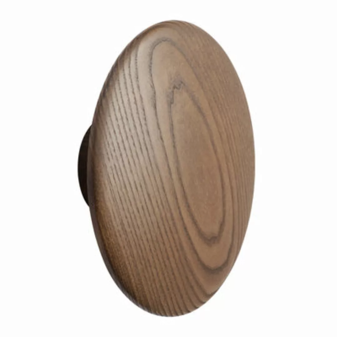 Wandhaken The Dots Wood holz braun / Large - Ø 17 cm - Muuto - Braun günstig online kaufen