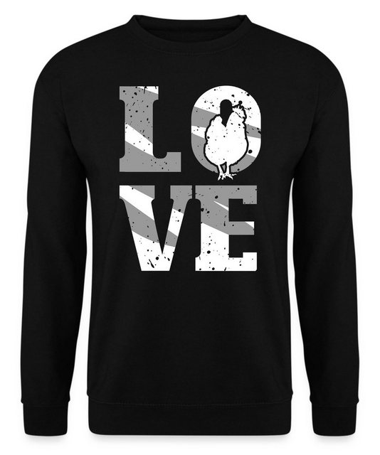 Quattro Formatee Sweatshirt Love - Huhn Hahn Chicken Bauern Hühner Unisex P günstig online kaufen
