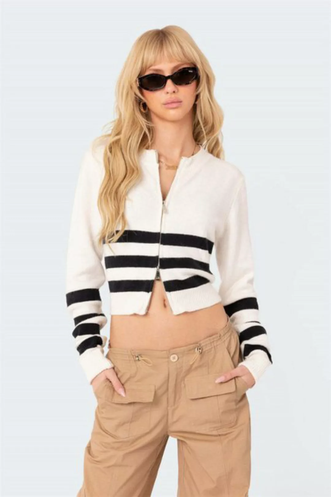 RUZU UG Sweater Strickpullove Gestricktes langärmliges Pullover Oberteil St günstig online kaufen