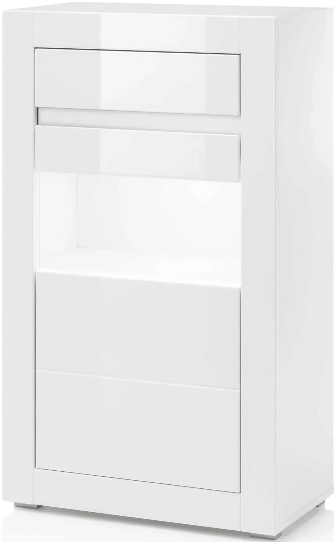 INOSIGN Vitrine "Carat", Höhe 112 cm, Leisten angeliefert, 1 x grau, 1 x we günstig online kaufen