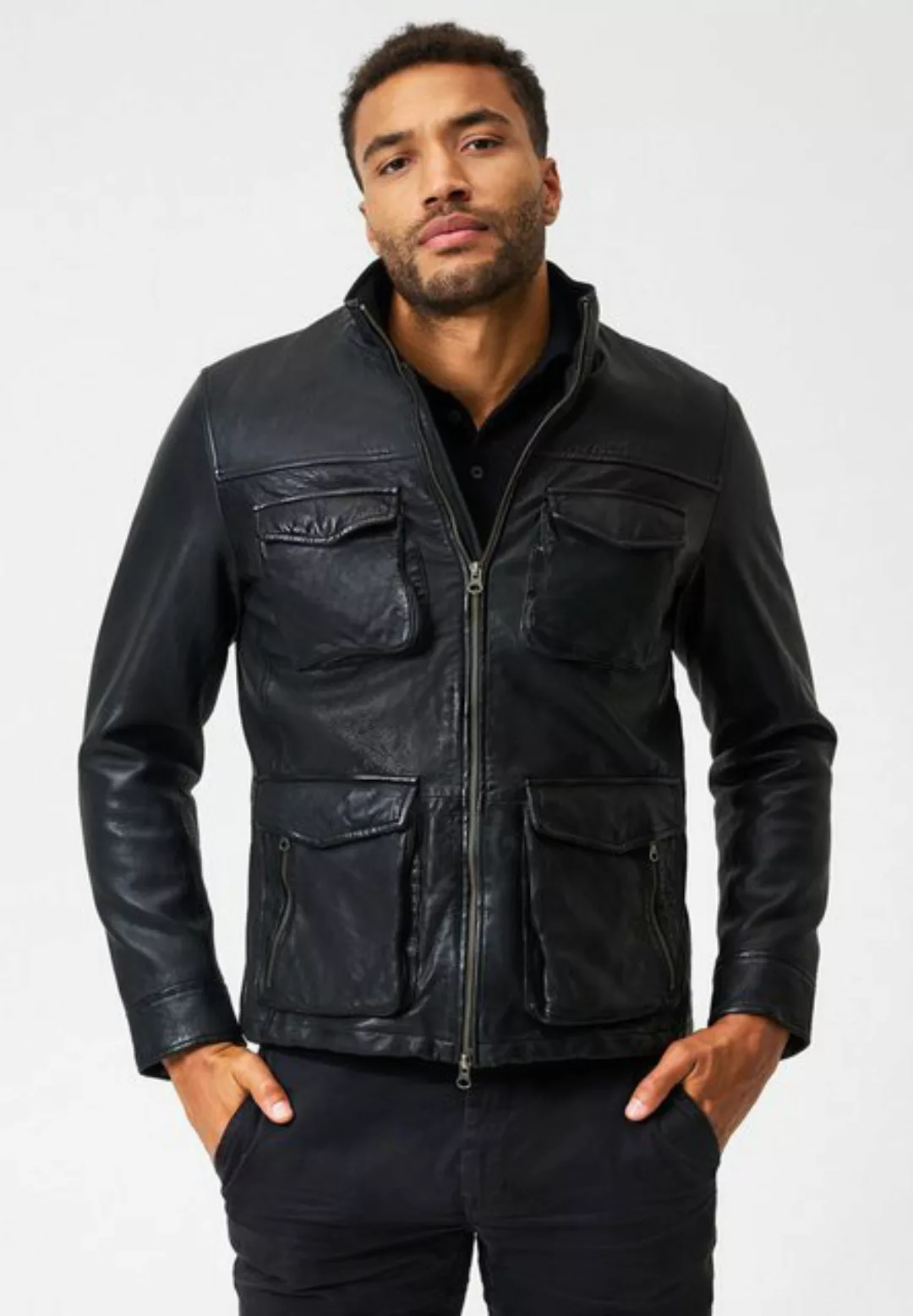 RICANO Lederjacke Stefano Zeitlose Herrenjacke aus Lammleder günstig online kaufen