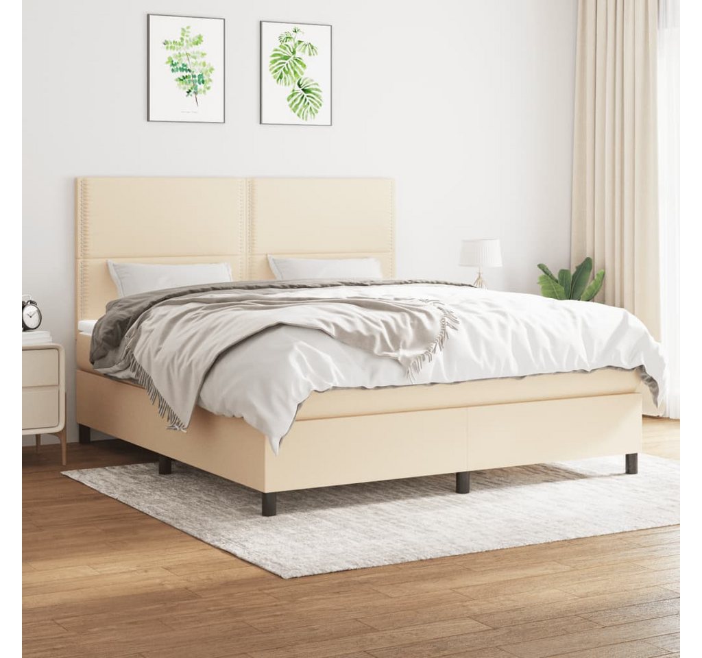 vidaXL Boxspringbett Bett Boxspringbett mit Matratze Stoff (180 x 200 cm, C günstig online kaufen