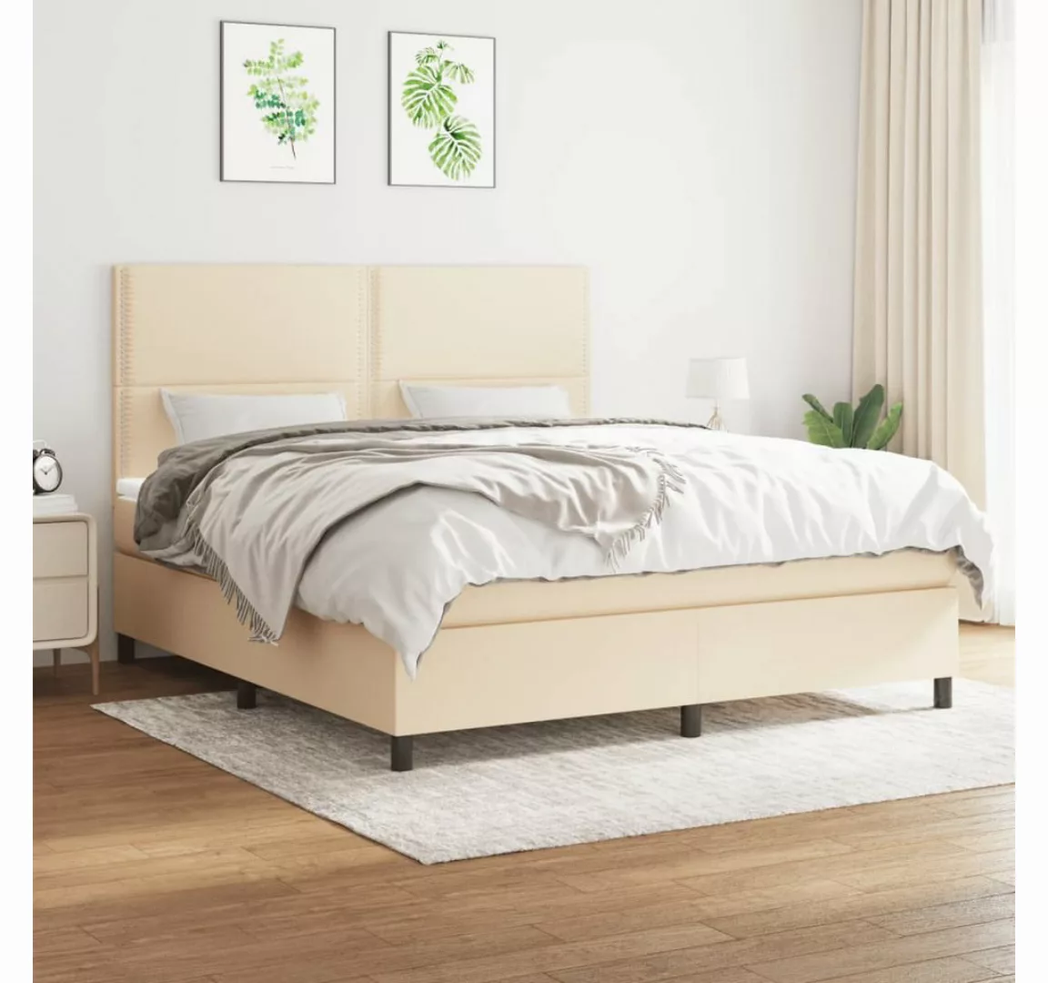 vidaXL Boxspringbett Bett Boxspringbett mit Matratze Stoff (180 x 200 cm, C günstig online kaufen