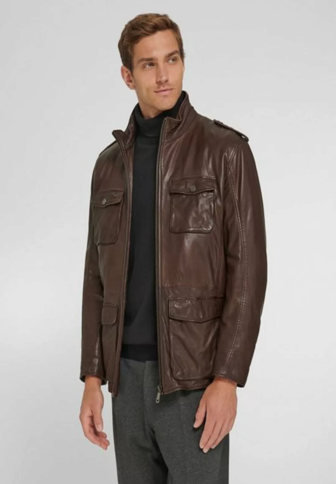 Louis Sayn Lederjacke Leather mit Taschen günstig online kaufen