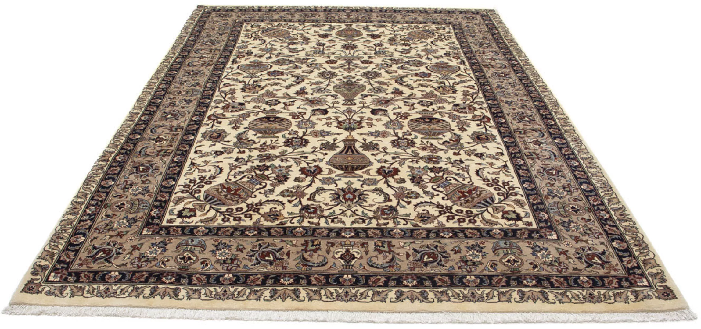 morgenland Wollteppich »Kaschmar Blumenmuster Beige 302 x 204 cm«, rechteck günstig online kaufen