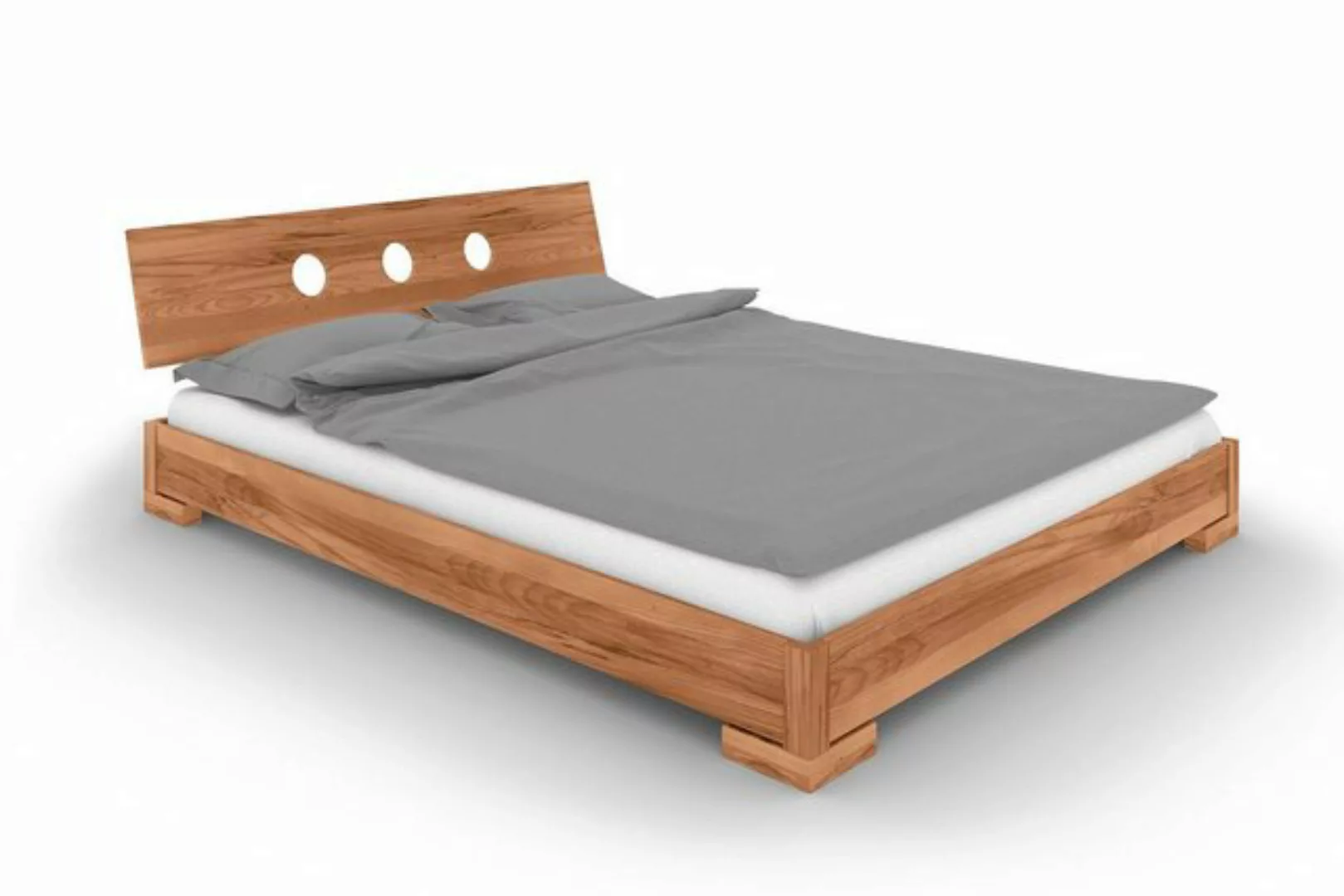 byoak Bett VENTO E-4 140 x 210 aus Massivholz, mit Holzkopfteil, Naturgeölt günstig online kaufen