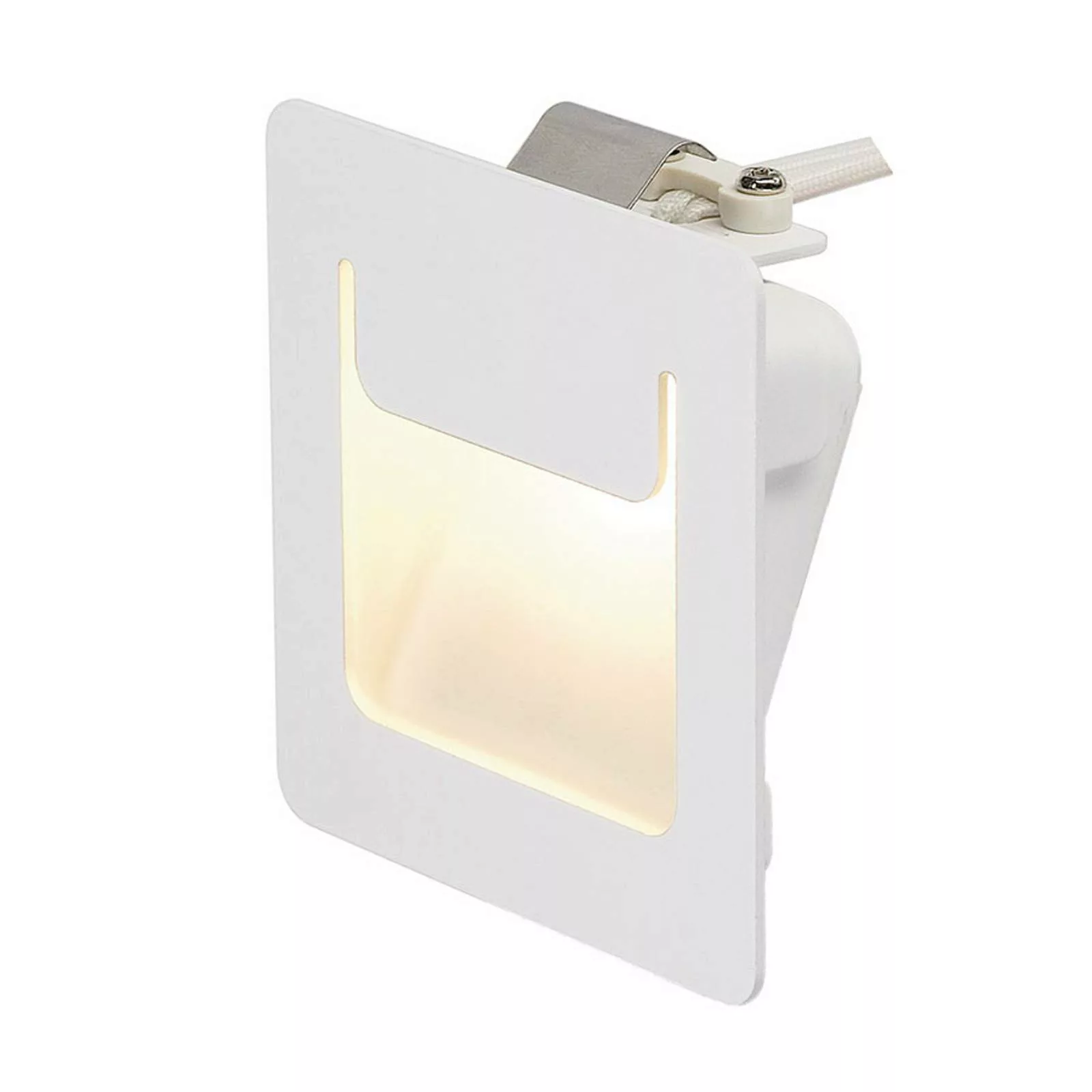 LED Wandeinbauleuchte Downunder Pur, weiß, 3000K, 80x80 mm, eckig günstig online kaufen