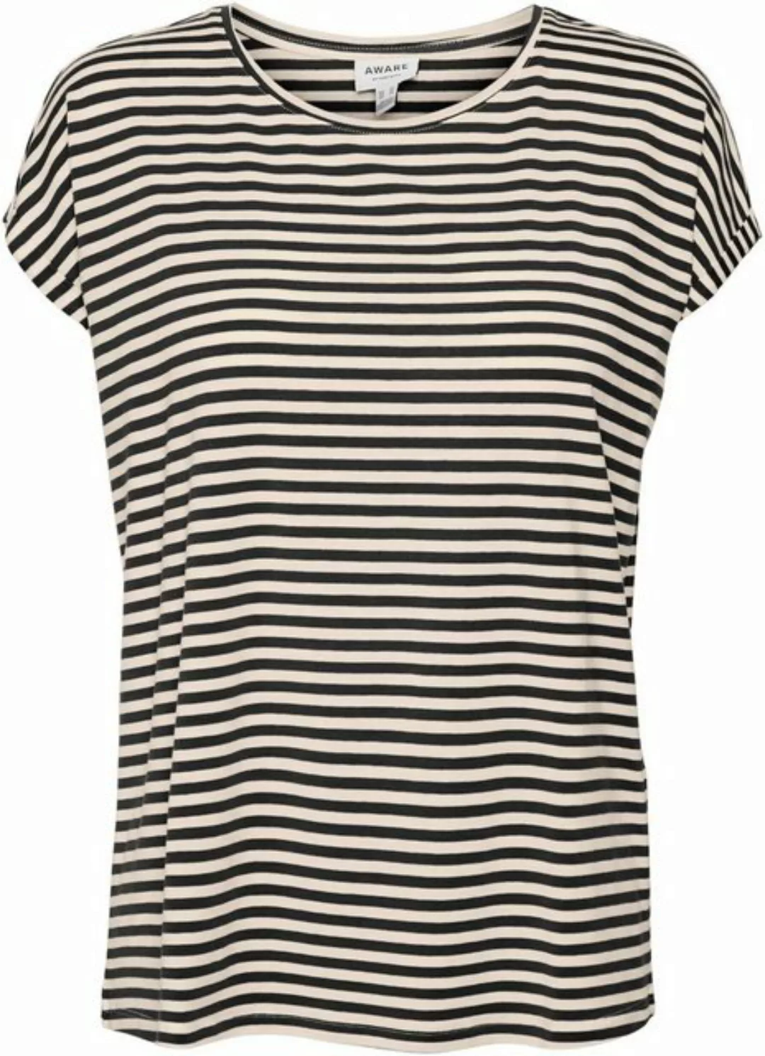 Vero Moda Rundhalsshirt VMAVA PLAIN SS TOP STRIPE GA JRS NOOS günstig online kaufen