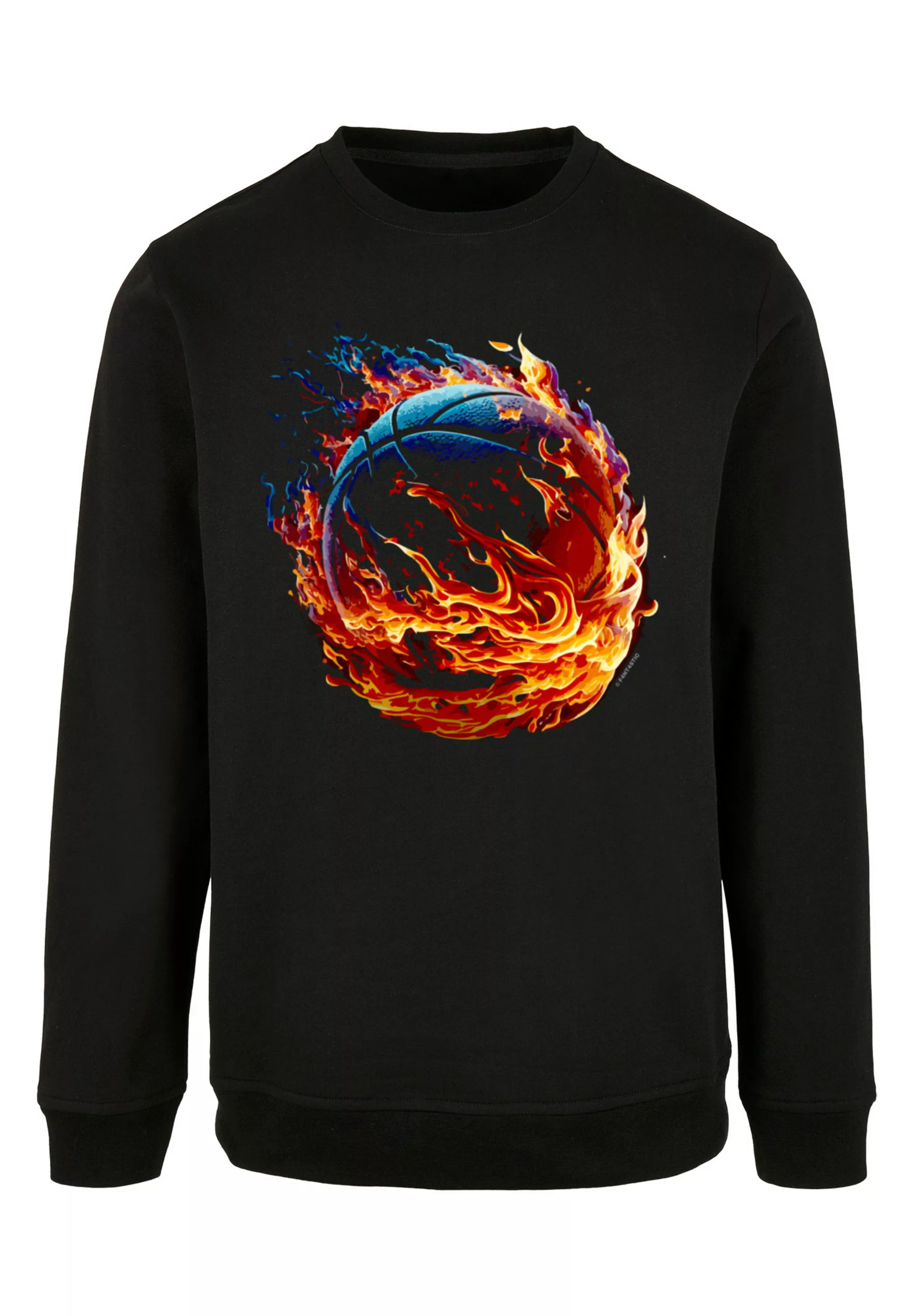 F4NT4STIC Kapuzenpullover "Basketball On Fire Sport CREW", Print günstig online kaufen