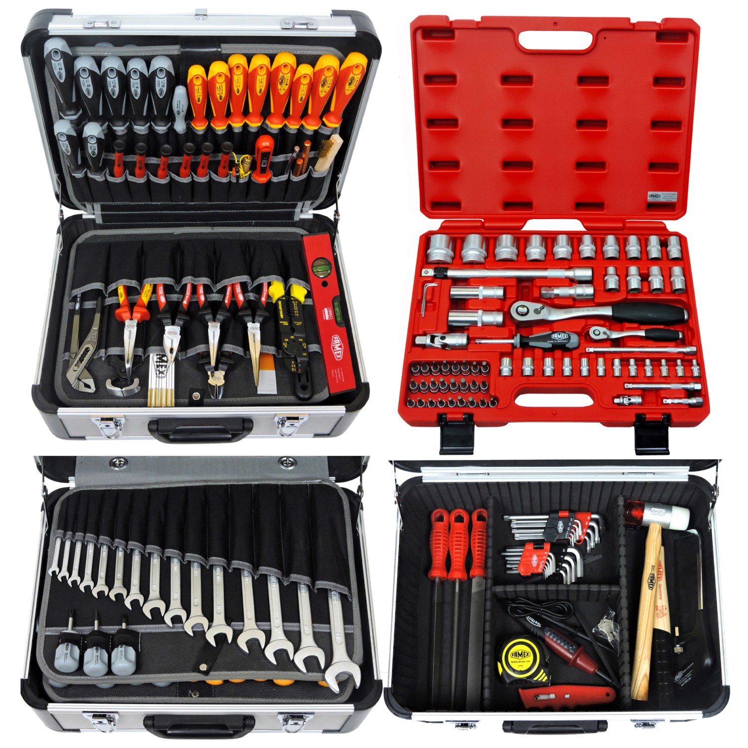 Famex Werkzeugkoffer 418-18 Professional 195-teilig mit Werkzeugset Gefüllt günstig online kaufen