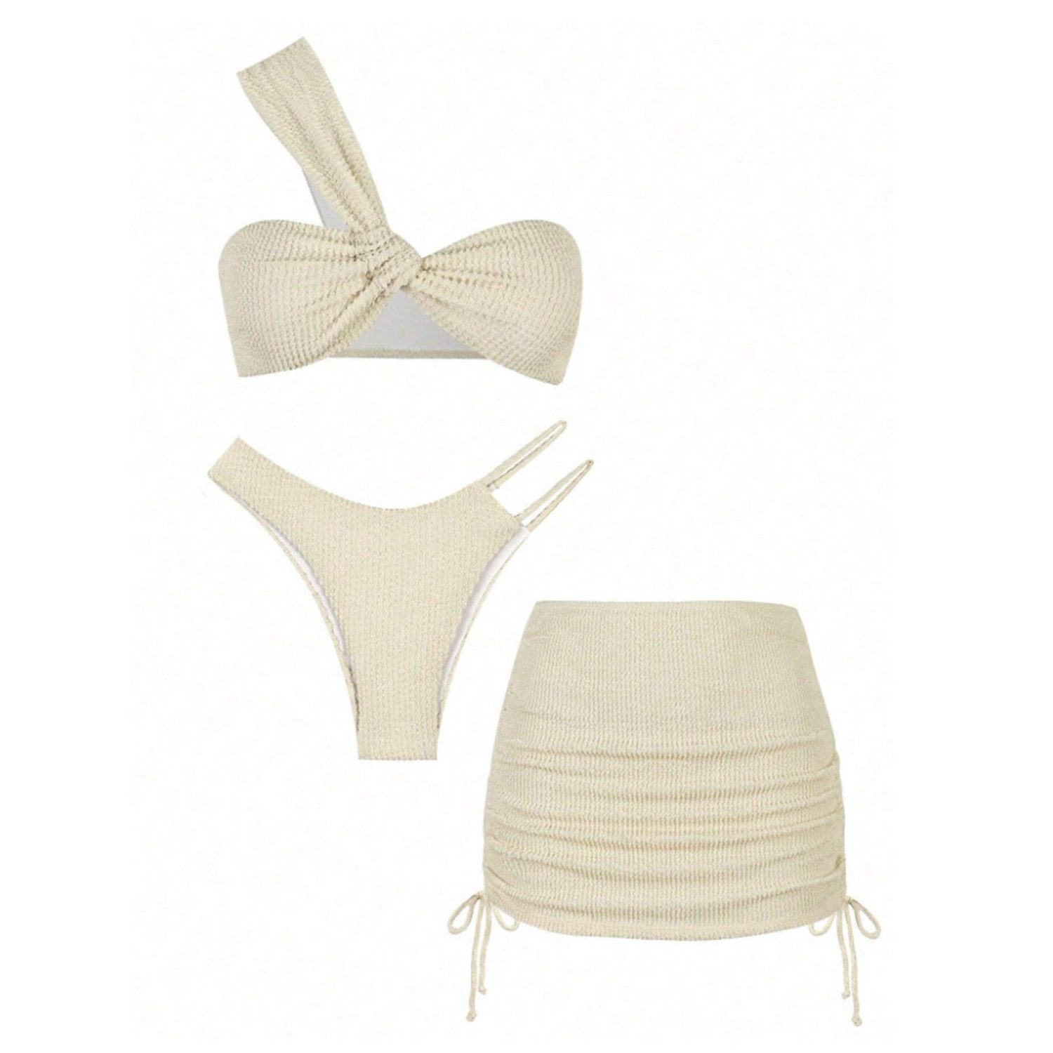 Bellaro Life Balconette-Bikini 3-tlg. Damen-Bikini Ein-Schulter günstig online kaufen