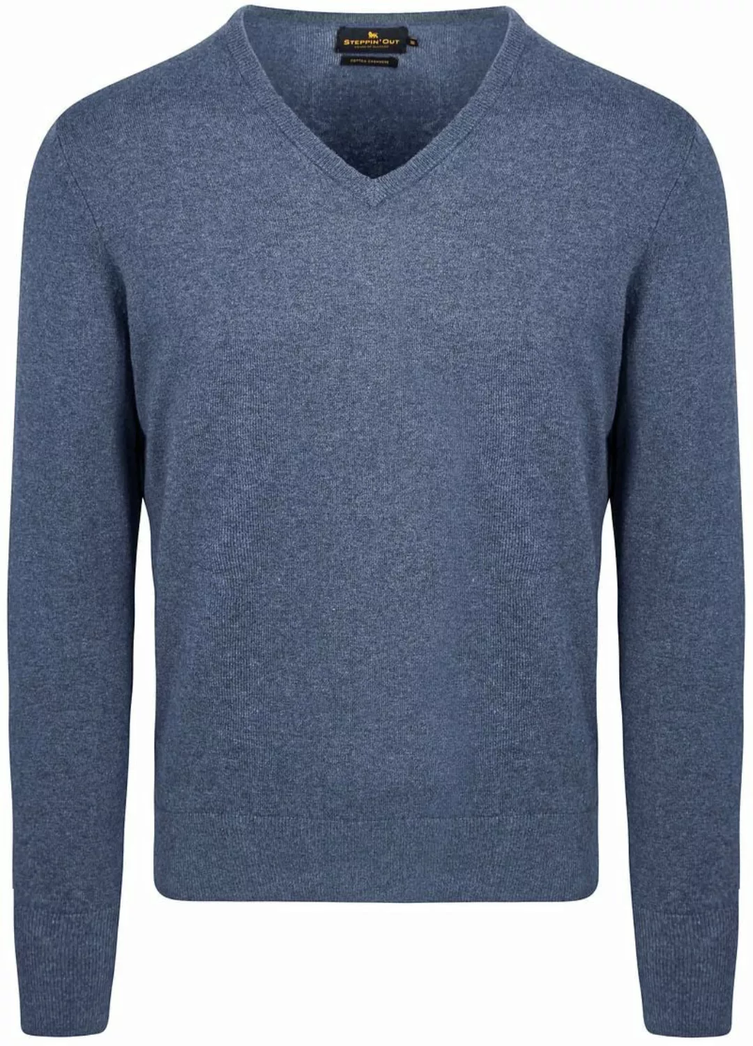 Steppin' Out Pullover Cashmere V-Ausschnitt Kobaltblau - Größe M günstig online kaufen