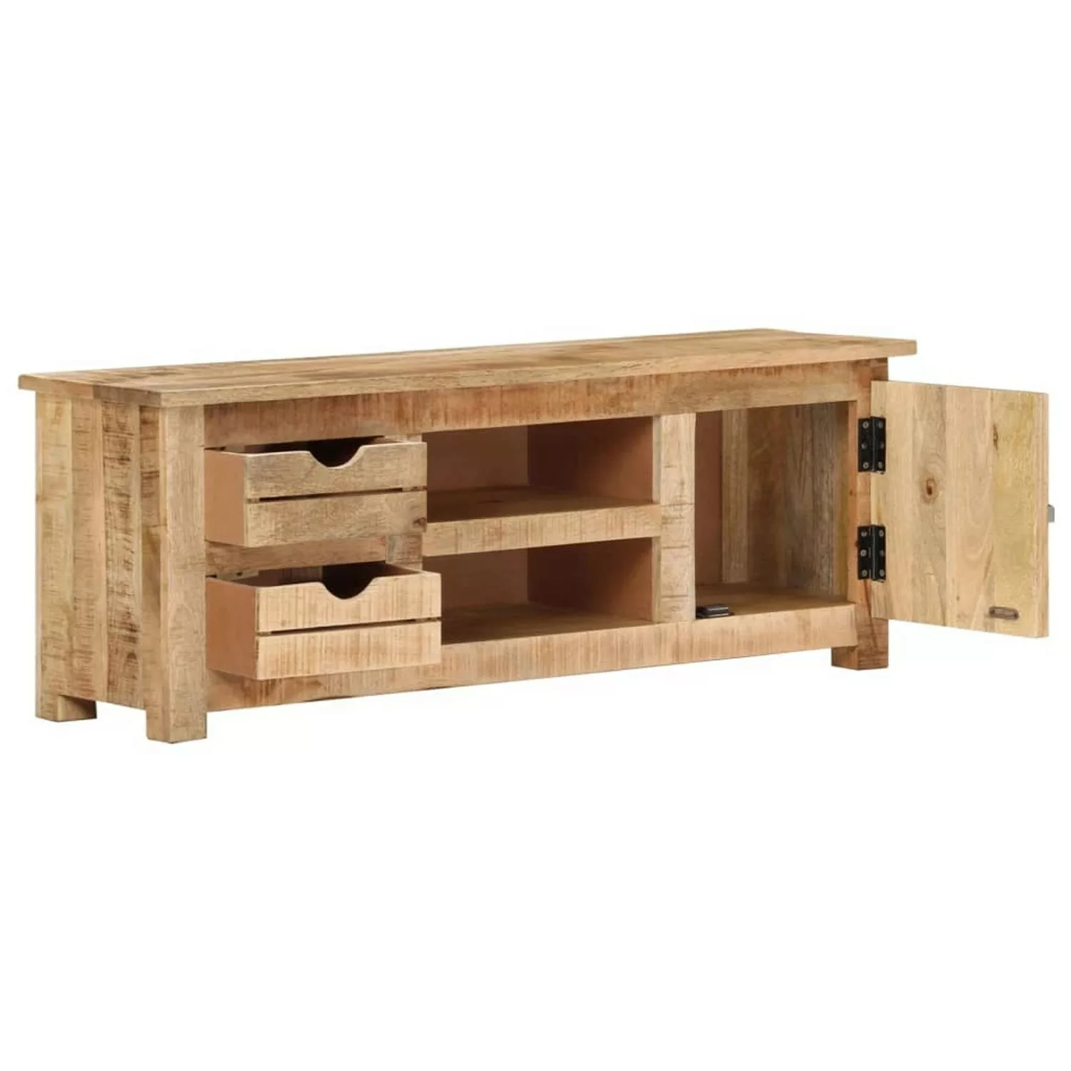 vidaXL TV-Schrank TV-Schrank 110x30x40 cm Raues Mangoholz Lowboard günstig online kaufen