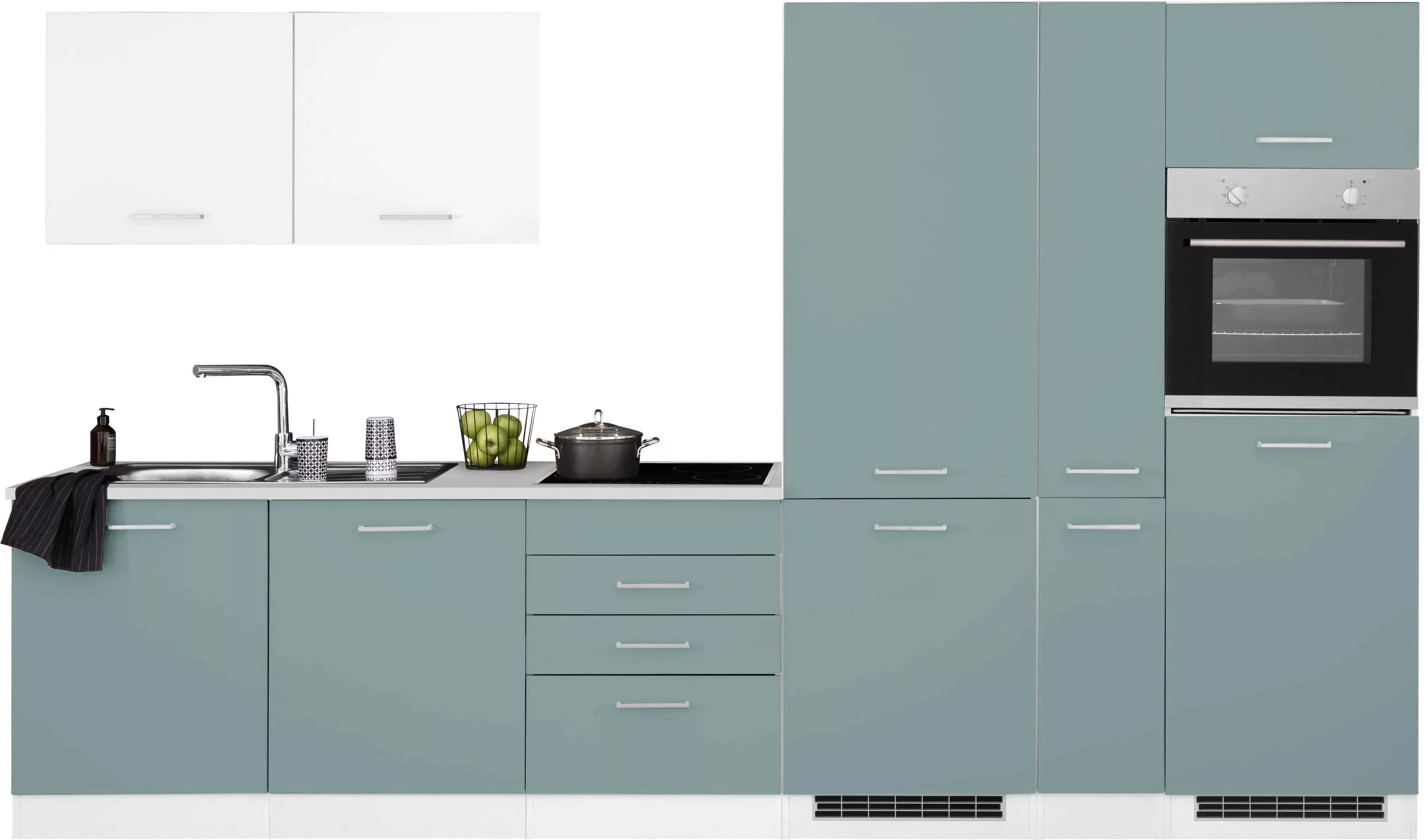 HELD MÖBEL Küchenzeile »Visby«, ohne E-Geräte, 330 cm, für Kühl/Gefrierkomb günstig online kaufen