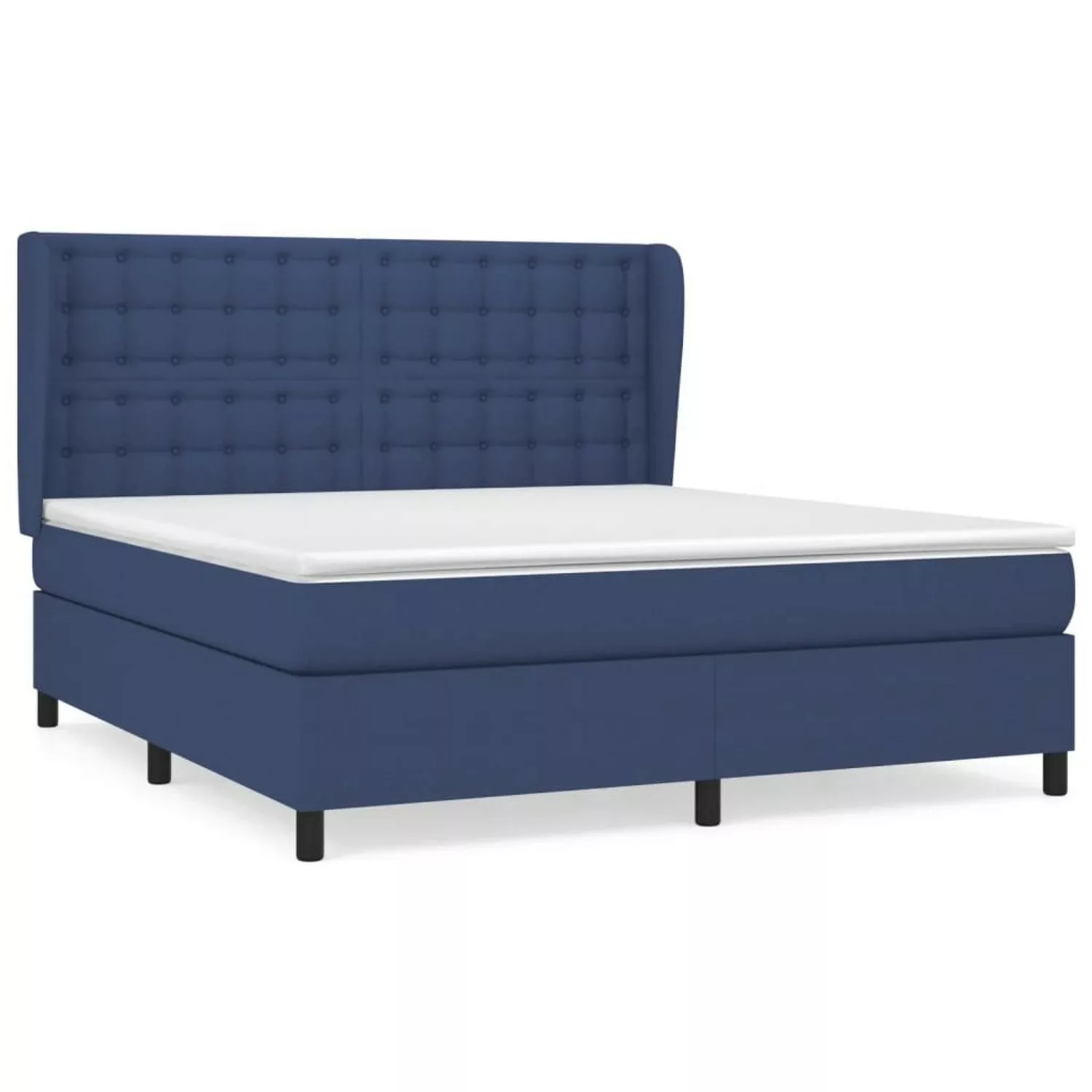 vidaXL Boxspringbett mit Matratze Blau 160x200 cm Stoff1393616 günstig online kaufen