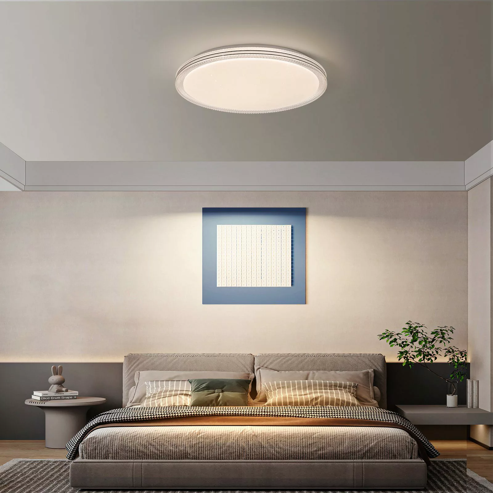 Nettlife LED Deckenleuchte Sternenhimmel Dimmbar Ø40cm günstig online kaufen