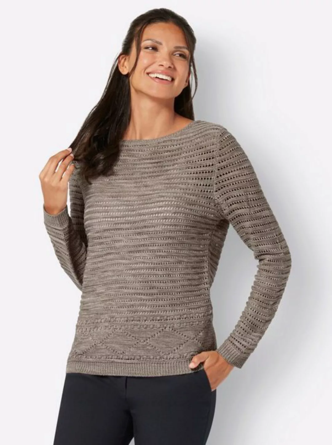 Sieh an! Strickpullover Langarm-Pullover günstig online kaufen