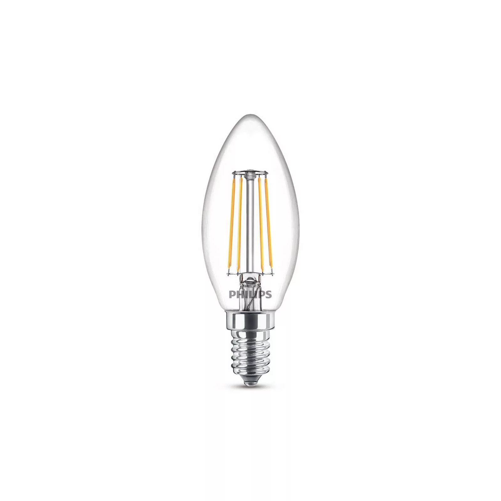 Philips LED-Kerze Filament E14 4,3W 2.700K 2er günstig online kaufen