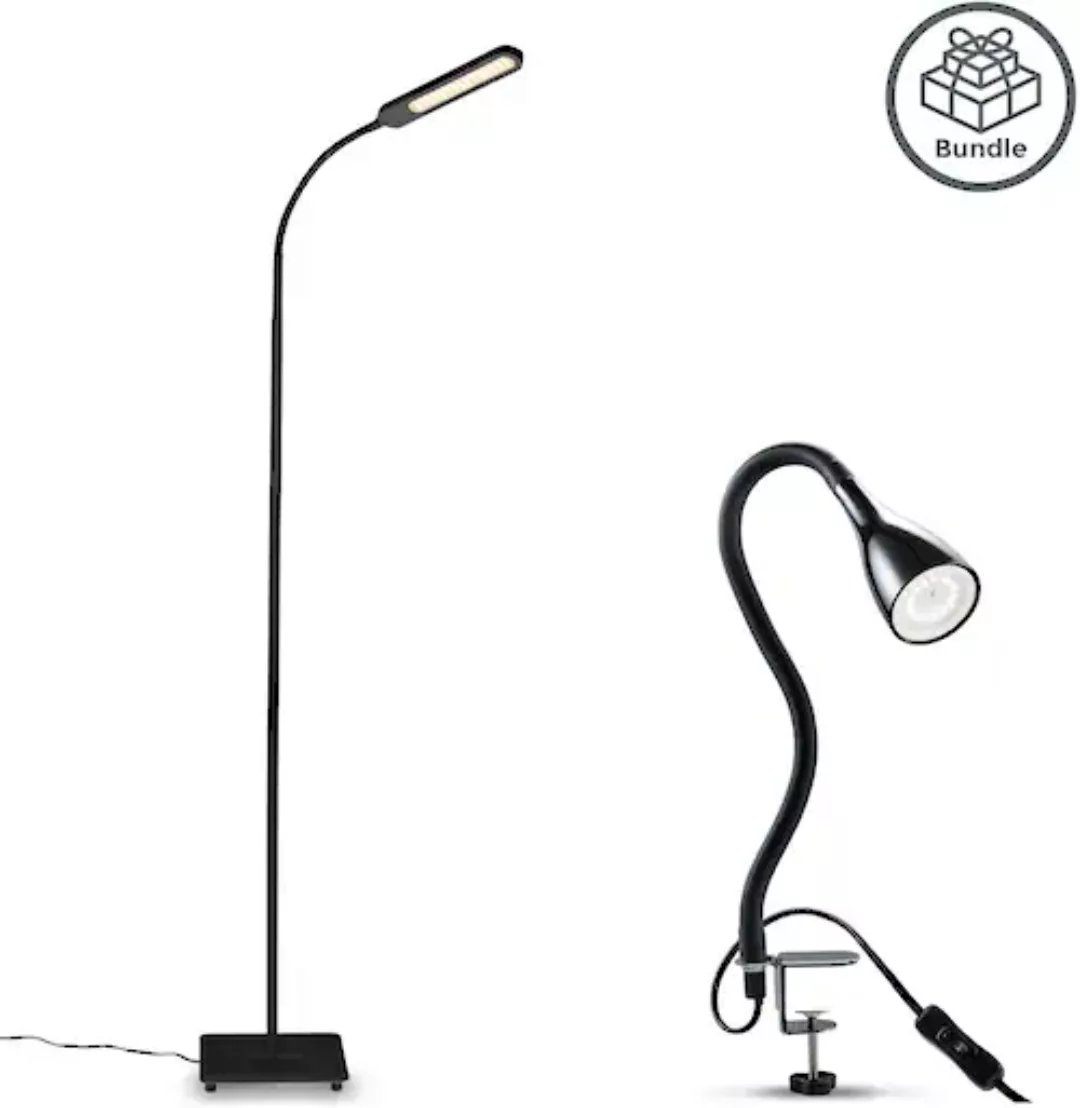 B.K.Licht LED Stehlampe und biegsame Tischleuchte im Set günstig online kaufen