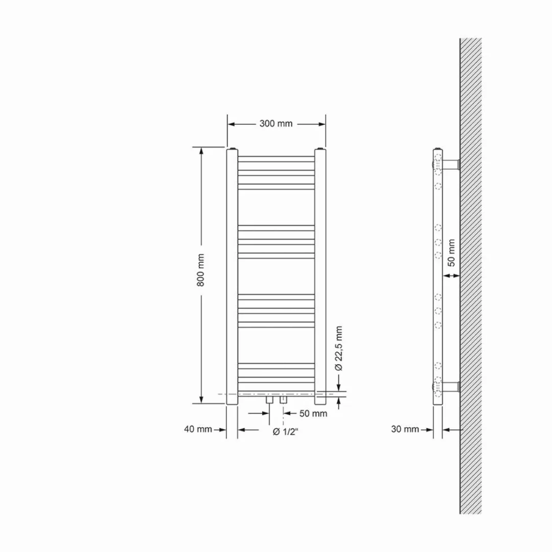 LuxeBath Badheizkörper Designheizkörper Handtuchwärmer Handtuchtrockner, Ha günstig online kaufen