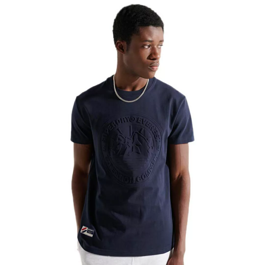 Superdry Expedition Embossed Kurzarm T-shirt L Deep Navy günstig online kaufen
