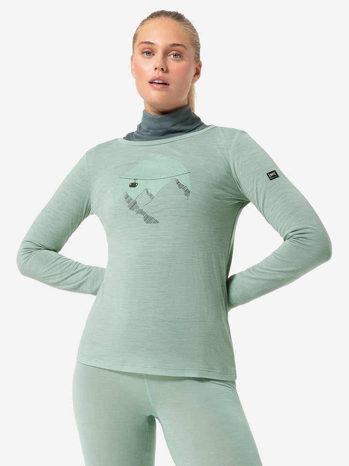 SUPER.NATURAL Sweatshirt für Damen, Merino GONDOLA Ski Motiv, atmungsaktiv günstig online kaufen