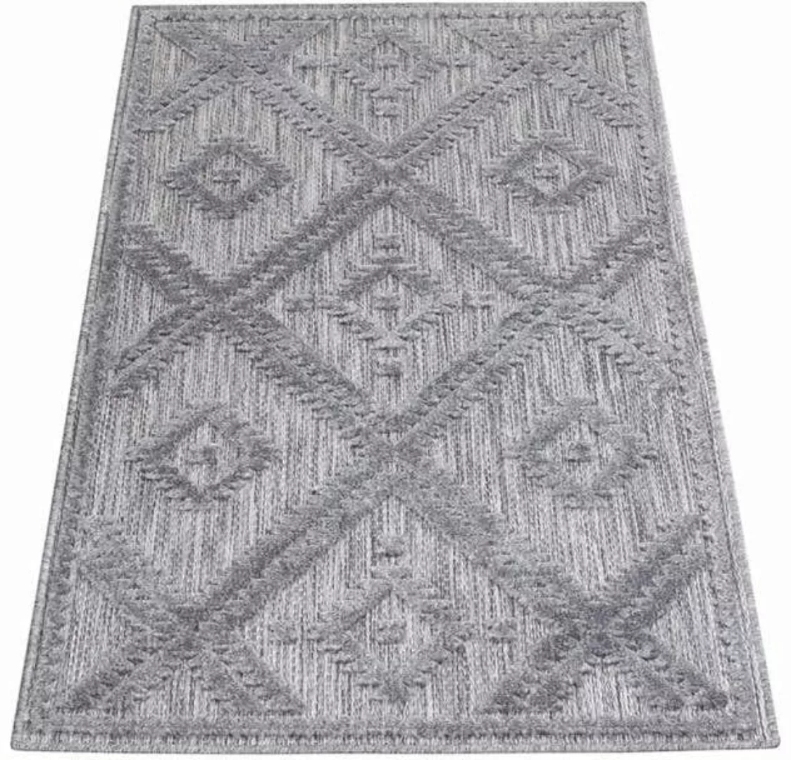 Carpet City Teppich »In-& Outdoorteppich Santorini 454, 3D-Effekt, Raute-Op günstig online kaufen