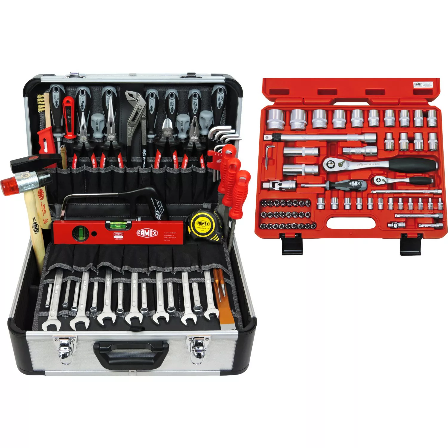 Famex Werkzeugkoffer 420-18 mit Steckschlüsselsatz 164-teilig günstig online kaufen