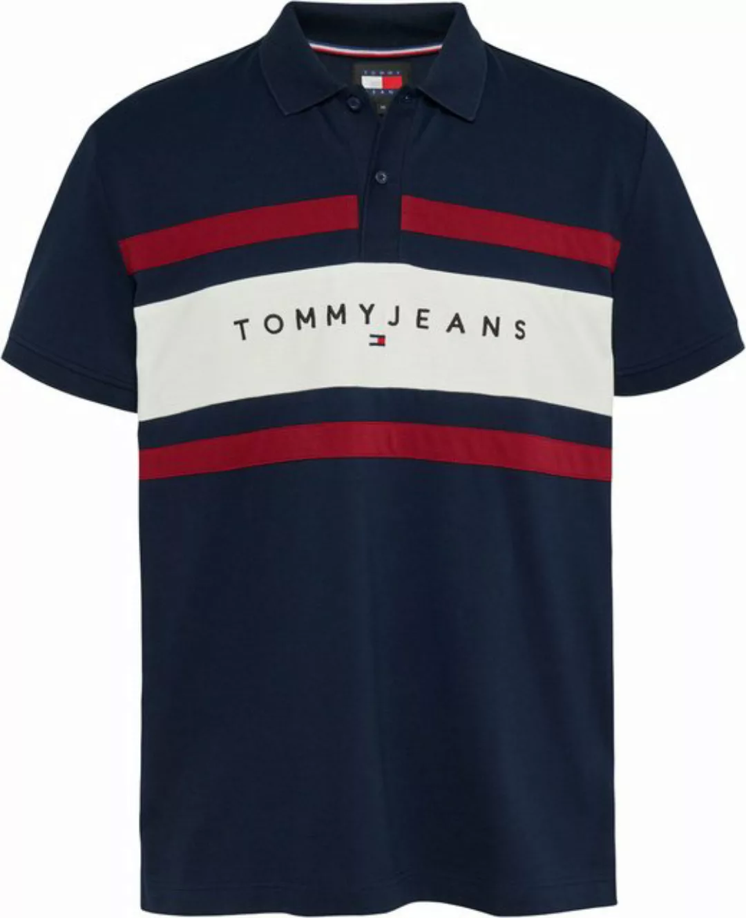 Tommy Jeans Poloshirt TJM COLORBLOCK LINEAR POLO mit Logoschriftzug günstig online kaufen