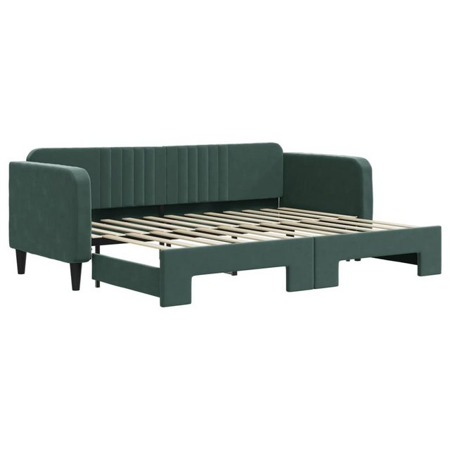 vidaXL Bett Tagesbett Ausziehbar Dunkelgrün 80x200 cm Samt günstig online kaufen