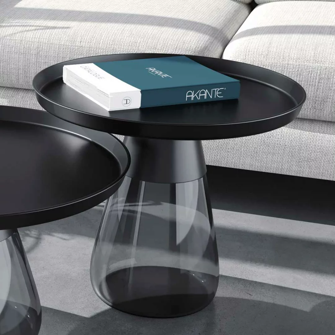 Couchtisch Designertisch aus Glas und Stahl günstig online kaufen