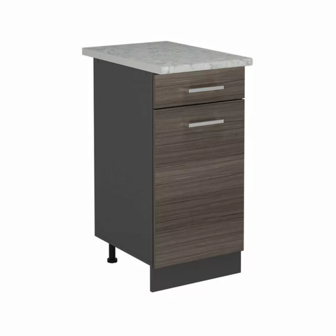 Vicco Unterschrank R-Line, Edelgrau/Anthrazit, 40 cm AP Marmor günstig online kaufen