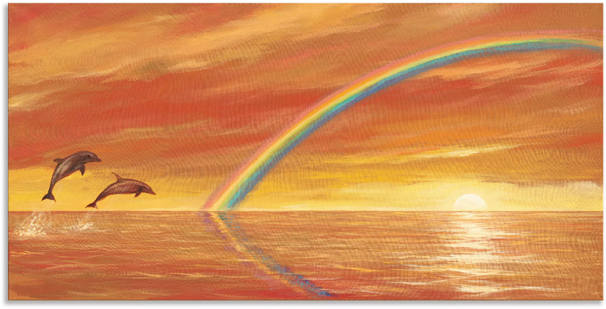 Artland Wandbild »Regenbogen über dem Meer«, Wassertiere, (1 St.) günstig online kaufen