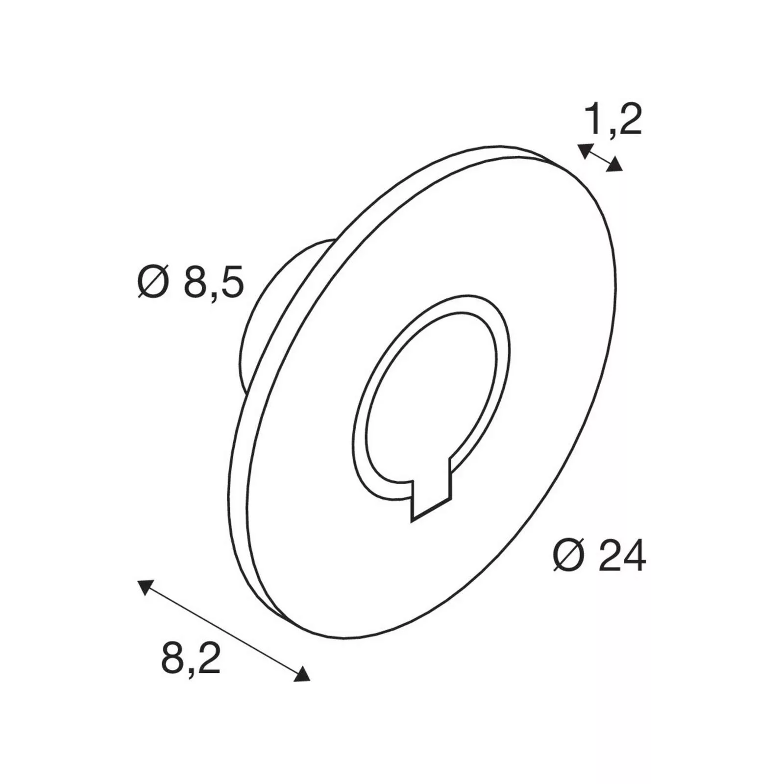 LED Wandleuchte I-Ring in Anthrazit 9,2W 670lm IP65 günstig online kaufen