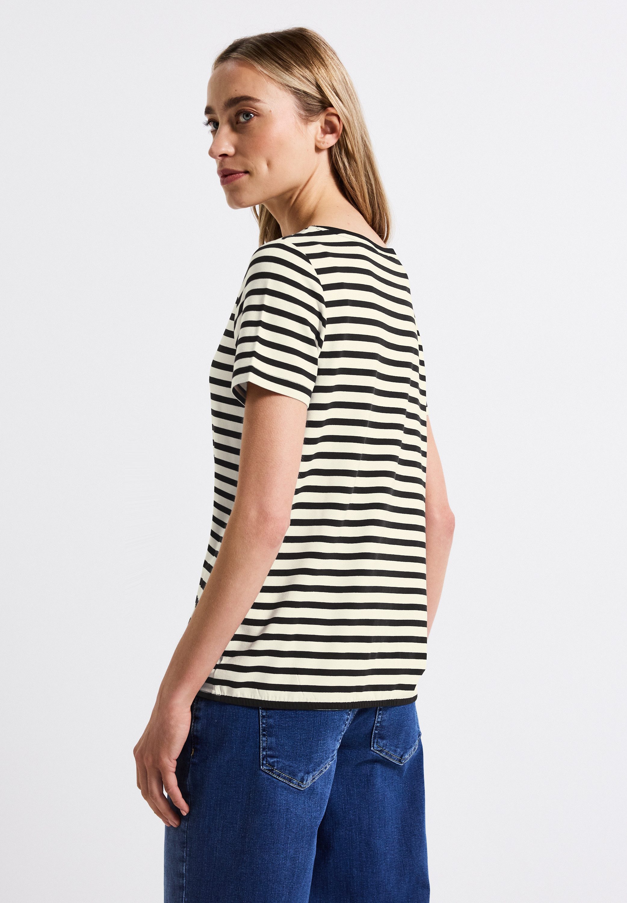 STREET ONE T-Shirt, mit Elastikbund günstig online kaufen