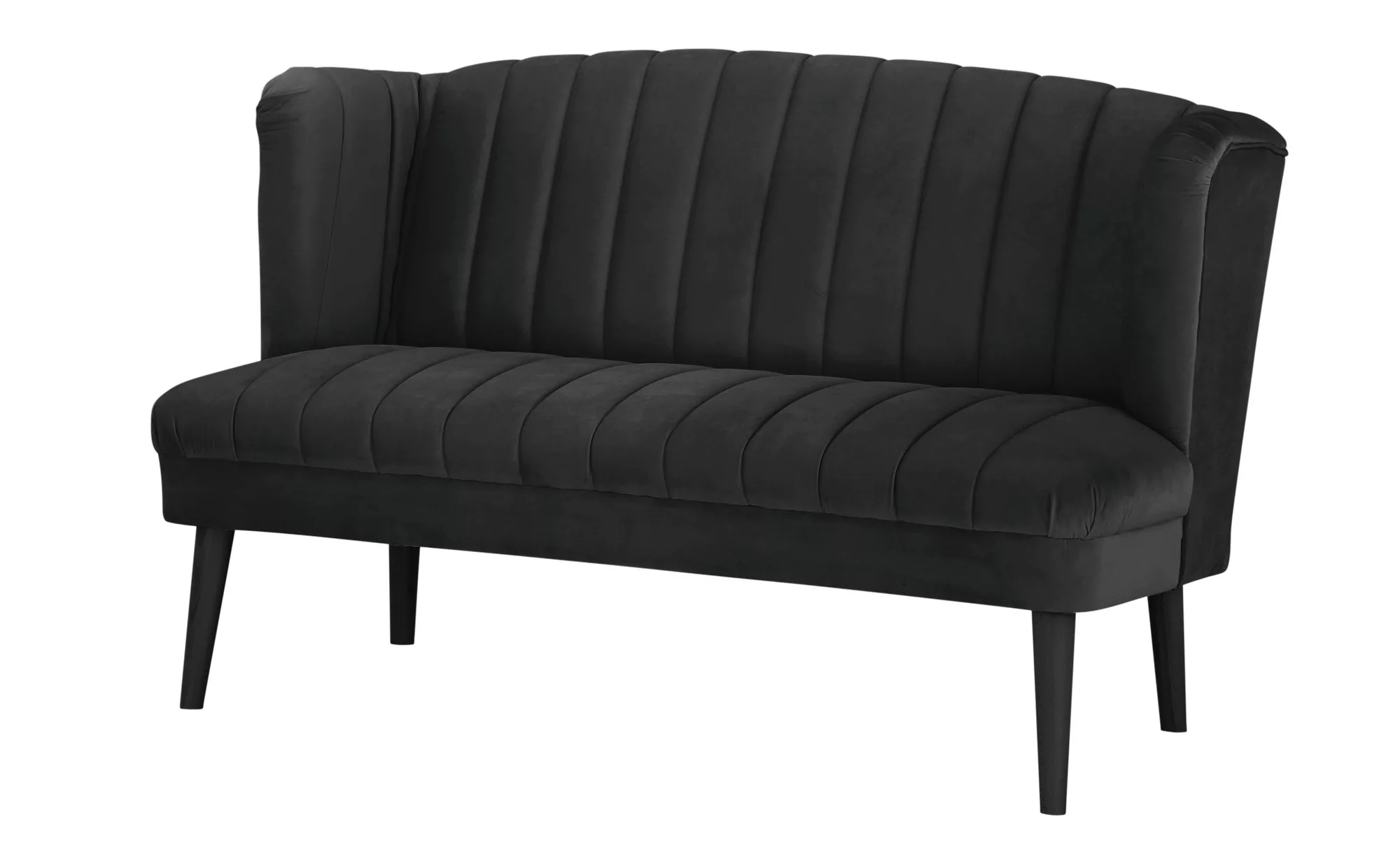 switch Küchensofa Samt  Rina - schwarz - 156 cm - 92 cm - 76 cm - Bänke > E günstig online kaufen